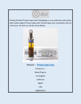 Private Vape Carts | Weedplug.cc