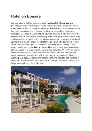 Hotel on Bonaire