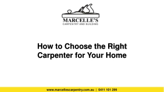 How to Choose the Right Carpenter for Your Home