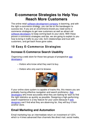 E-commerce Strategies to Help You Reach More Customers