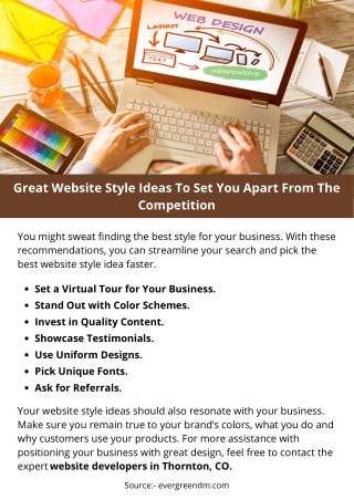 Great Website Style Ideas To Set You Apart From The Competition