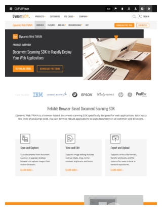 Reliable Browser-Based Document Scanning SDK