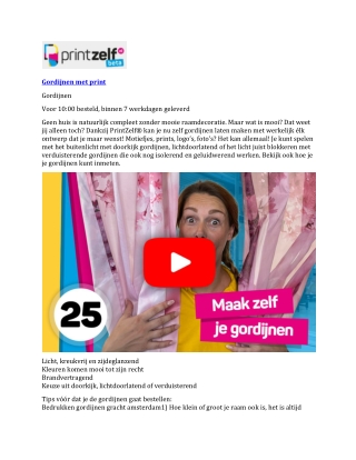 Gordijnen met print