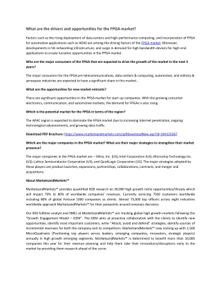 FPGA Market with COVID-19 Impact Analysis