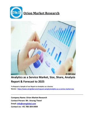 Analytics as a Service Market Trends 2019 | Segmentation, Outlook, Industry Repo
