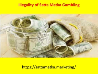 Illegality of Satta Matka Gambling