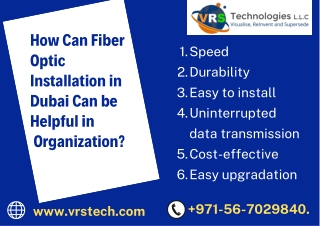How Can Fiber-optic Cabling Dubai Be helpful organizations?