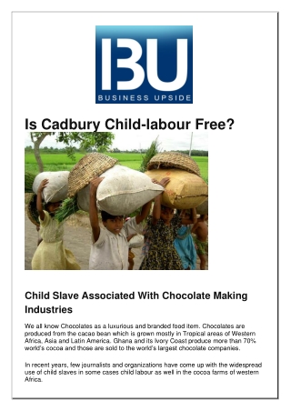 Is Cadbury Child-labour Free