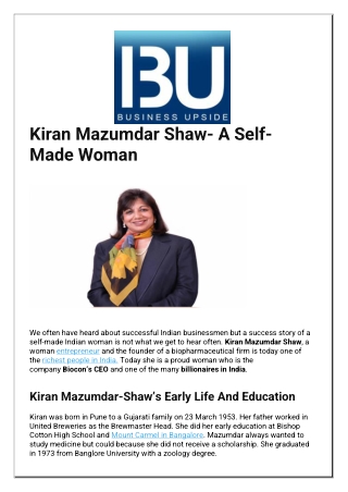 1 Kiran Mazumdar Shaw- A Self-Made Woman