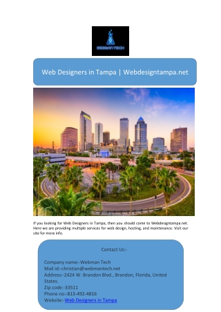 Web Designers in Tampa | Webdesigntampa.net