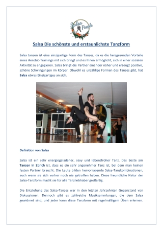 Salsa Die schönste und erstaunlichste Tanzform