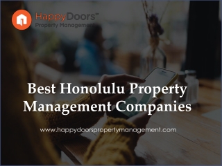 Best Honolulu Property Management Companies