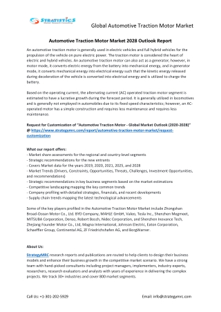 Automotive Traction Motor - Global Market Outlook (2020-2028)