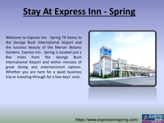 Best Holiday Hotel in Spring TX By Express Inn - Spring