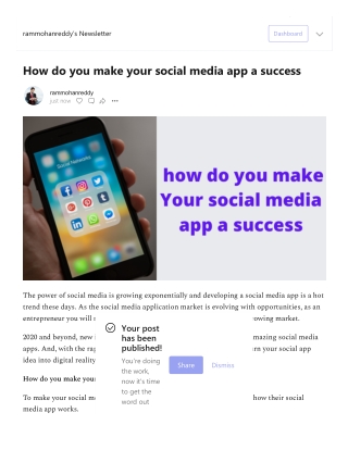 How do you make your social media app a success