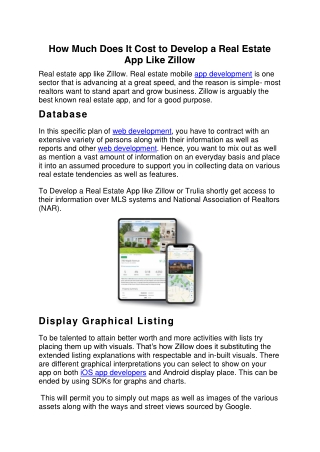 How Much Does It Cost to Develop a Real Estate App Like Zillow