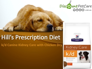 Buy Hill's Prescription Diet Kd Canine Kidney Care With Chicken Dry