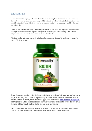 Best Biotin Capsules for Hair, Skin and Nails Growth Supplements