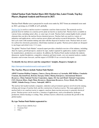 Global Nuclear Fuels Market.