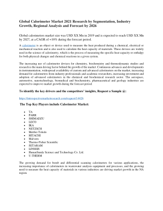 Calorimeter Market