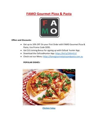 10% off - FAMO Pizza Wanneroo Menu, WA