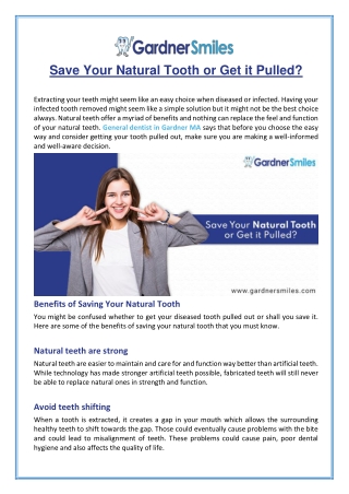Should You Pull Your Tooth or Save It?
