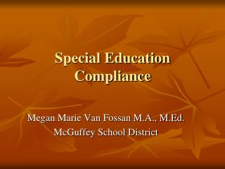 Special Education Compliance