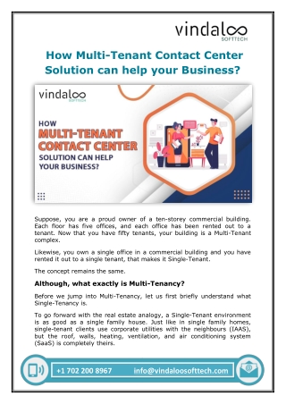 How Multi-Tenant Contact Center Solution can help your Business?