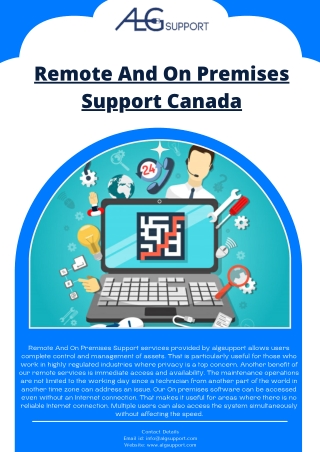 Remote And On Premises Support Canada