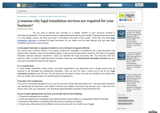 3 reasons why legal translation services are required for your business