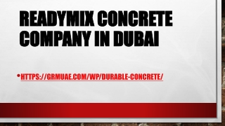 READYMIX CONCRETE COMPANY IN DUBAI