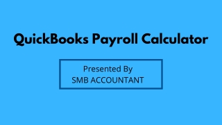 QuickBooks Payroll Calculator