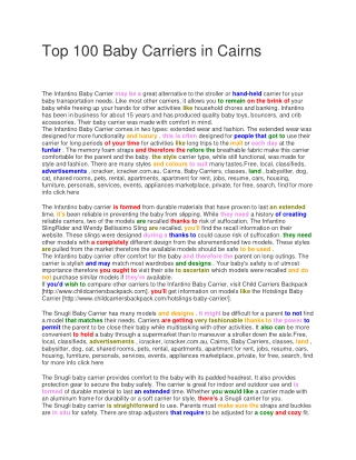 Top 100 Baby Carriers in Cairns (1) (1)