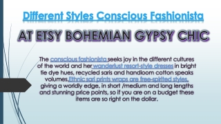 Different Styles Conscious Fashionista