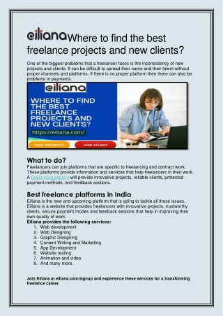 Where to find innovative freelance projects and new clients?