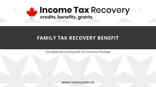 Family Tax Recovery Benefit