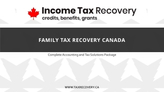 Family Tax Recovery Canada