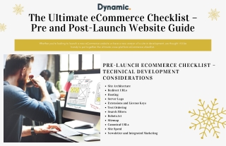 The Ultimate eCommerce Checklist – Pre and Post-Launch Website Guide