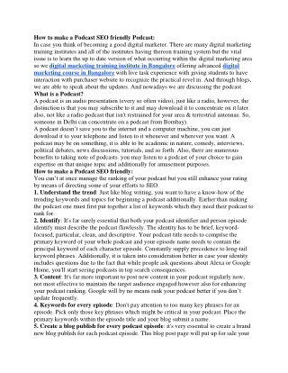 How to make a Podcast SEO friendly Podcast