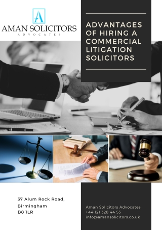 Advantages of hiring a Commercial Litigation Solicitors