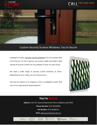 Custom Security Screens Windows: You’re Secure