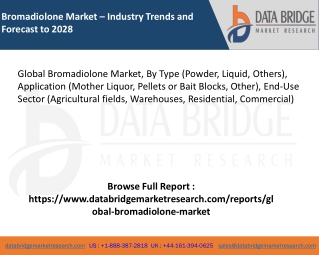 Global Bromadiolone Market – Industry Trends and Forecast to 2028