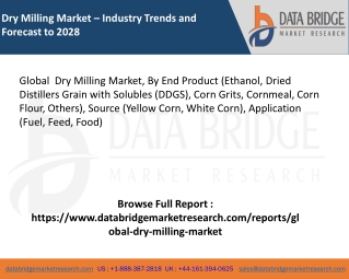 Global Dry Milling Market – Industry Trends and Forecast to 2028