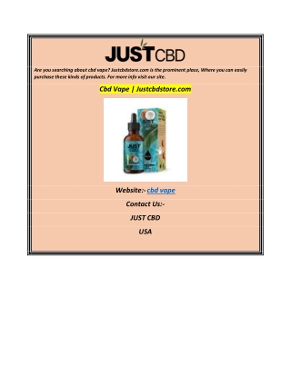 Cbd Vape  Justcbdstore.com