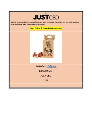 Cbd Juice Justcbdstore.com