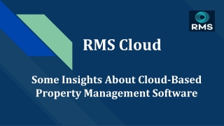 Some Insights About Cloud-Based Property Management Software