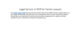Legal Service In NCR for Family Lawyers