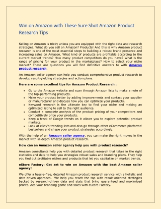 Win on Amazon with These Sure Shot Amazon Product Research Tips