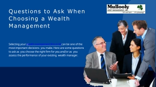 Most Common Questions To Ask When Choosing A Wealth Management Firm