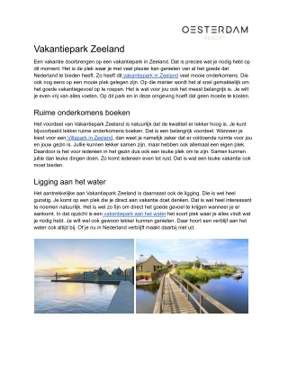 Vakantiepark Zeeland